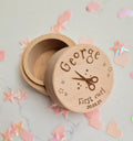 Baby's first haircut - Wooden keepsake box - Personalised wooden trinket