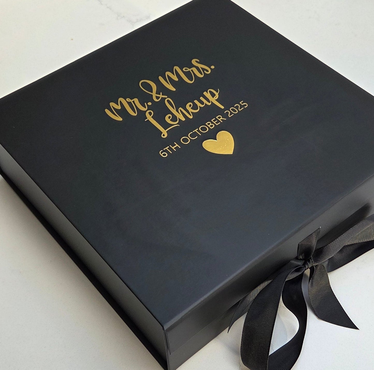 Personalised wedding memory box - Mr and Mrs keepsake box - Card box